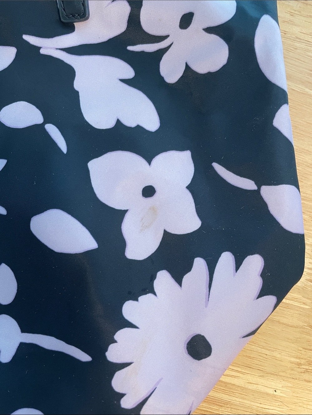kate spade Black and Light Purple Floral Tote - Picture 3 of 8